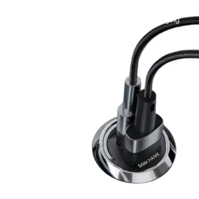 Habicare 100W Mini USB-C fast car charger adapter, compact design with USB-C port for quick device charging.