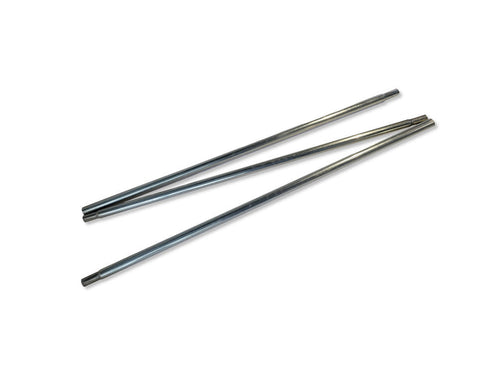 Set of three stainless steel rods, durable and corrosion-resistant, perfect for construction projects.
