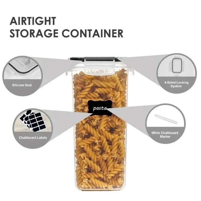 12-piece food storage containers with lids from ShopHub NZ, clear plastic containers for fridge or pantry organization