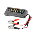 9eight5 12V LED car battery load tester for automotive diagnostics, showing the compact battery testing device with LED display.