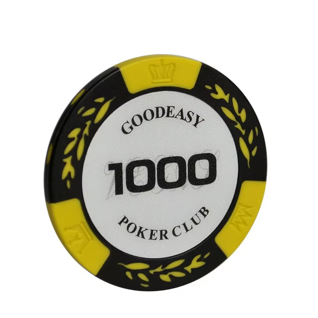 Set of 14g, 25-piece poker chips with casino tokens in various colors, ideal for poker games and casino play.