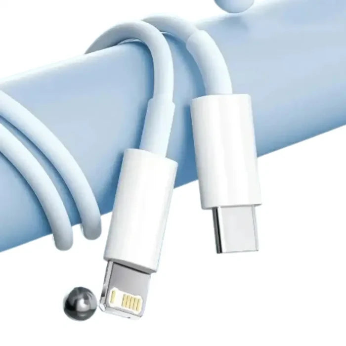 Habicare 20W PD USB-C to Lightning charger cable for iPhone, fast charging and durable design.