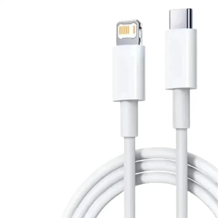 Habicare 20W PD USB-C to Lightning charger cable for iPhone, durable and fast charging cable with USB-C and Lightning connectors.