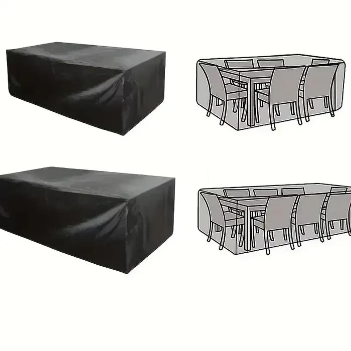 Habicare 210D Oxford waterproof garden table cover, UV and windproof, shown in a size suitable for outdoor tables.
