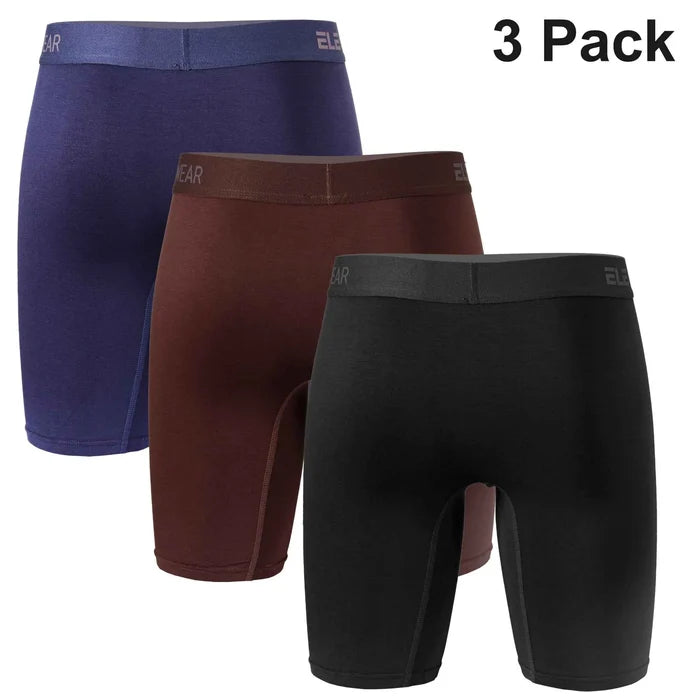Three pairs of men's breathable modal boxer shorts from ShopHub NZ, showcasing comfortable, lightweight underwear for men.