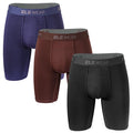 Three pairs of men's breathable modal boxer shorts from ShopHub NZ, featuring comfortable and lightweight underwear design.