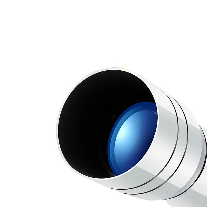 Habicare 333x HD Astronomical Telescope focusing on the Moon, featuring high-definition optics and sturdy tripod for stargazing.