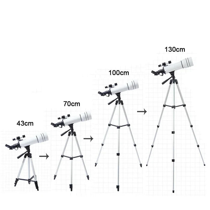 HD astronomical telescope by Habicare with moon observation capabilities, featuring a sleek design and high-resolution optics.