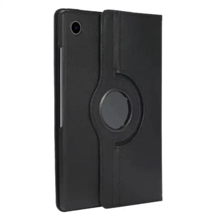 Black 360° rotating case for Samsung Galaxy Tab by 9eight5, designed for durability and easy device handling.