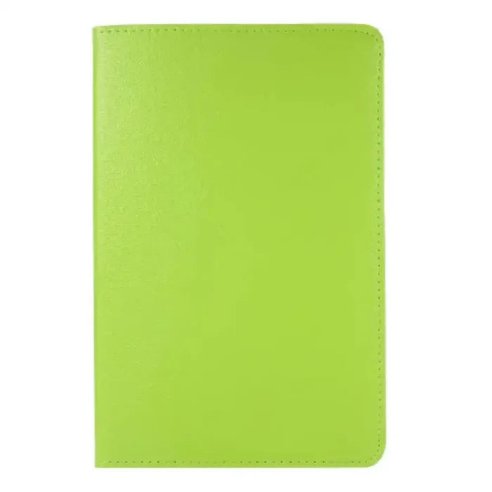 Green 360° rotating case for Samsung Galaxy Tab by 9eight5, with adjustable stand and protective cover.