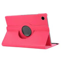 Habicare 9eight5 360° rotating case for Samsung Galaxy Tab in rose red, showing the protective cover with stand feature.