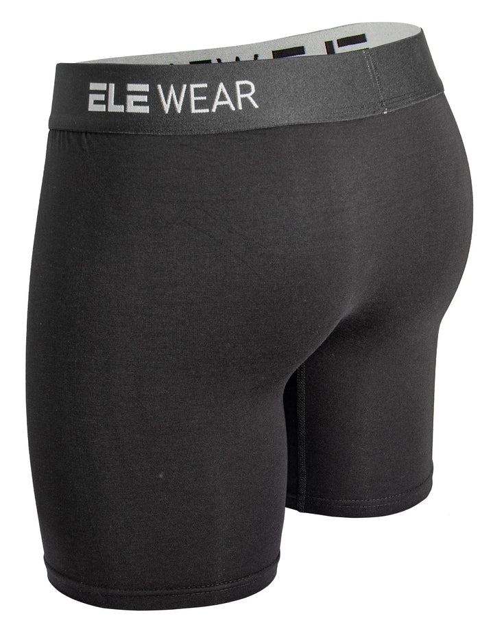 Three pairs of bamboo men's boxer briefs from ShopHub NZ, long style, comfortable athletic underwear for men.
