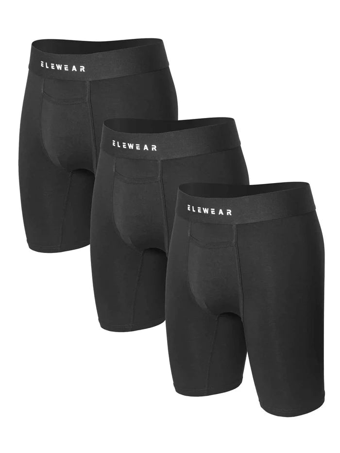 Men's breathable modal boxer shorts with opening, comfortable 3-piece set, featuring soft fabric and relaxed fit.