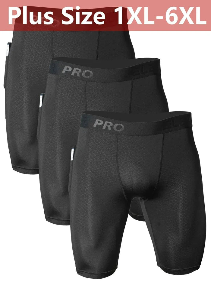 Men's boxer shorts by ShopHub NZ, plus size sports underwear with snake pattern embossing, side pockets, and front inner pocket.