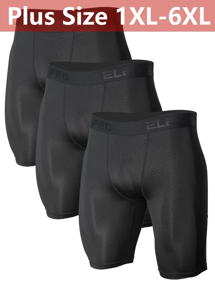 Men's boxer shorts in plus size with snake pattern embossing, side pockets, and front inner pocket, available in 1XL to 6XL.
