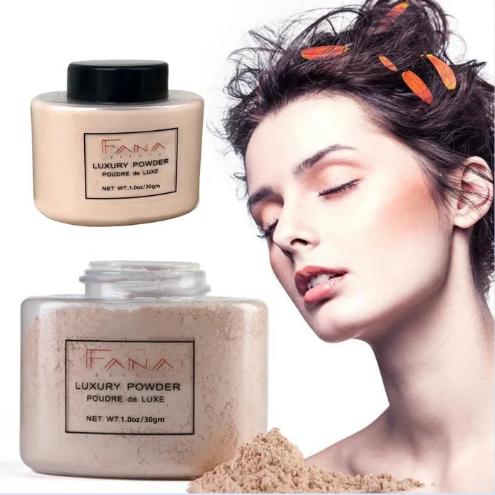 Four-color luxury powder makeup palette with vibrant shades, ideal for creating a natural or bold look.