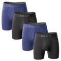 Four breathable men's boxer shorts with opening in plus size, featuring comfortable fabric and functional fly, by ShopHub NZ.