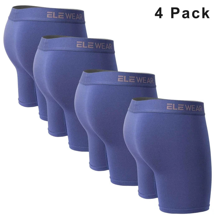 Four men's breathable boxer shorts with opening in plus size, featuring a comfortable fit and lightweight fabric from ShopHub NZ.