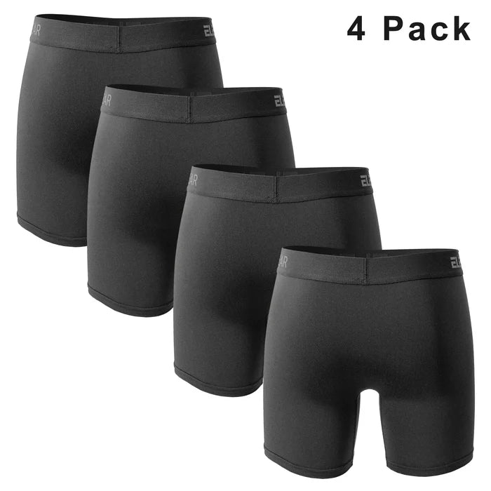 Four men's breathable boxer shorts with front opening, ShopHub NZ brand, showing waistband and fabric detail in the image.