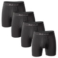 Four men's breathable boxer shorts with fly opening, made by ShopHub NZ, displayed on a neutral background.