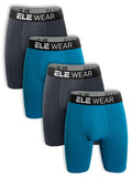 Set of four men's breathable boxer shorts in plus size, comfortable men's underwear from ShopHub NZ, shown in various colors.