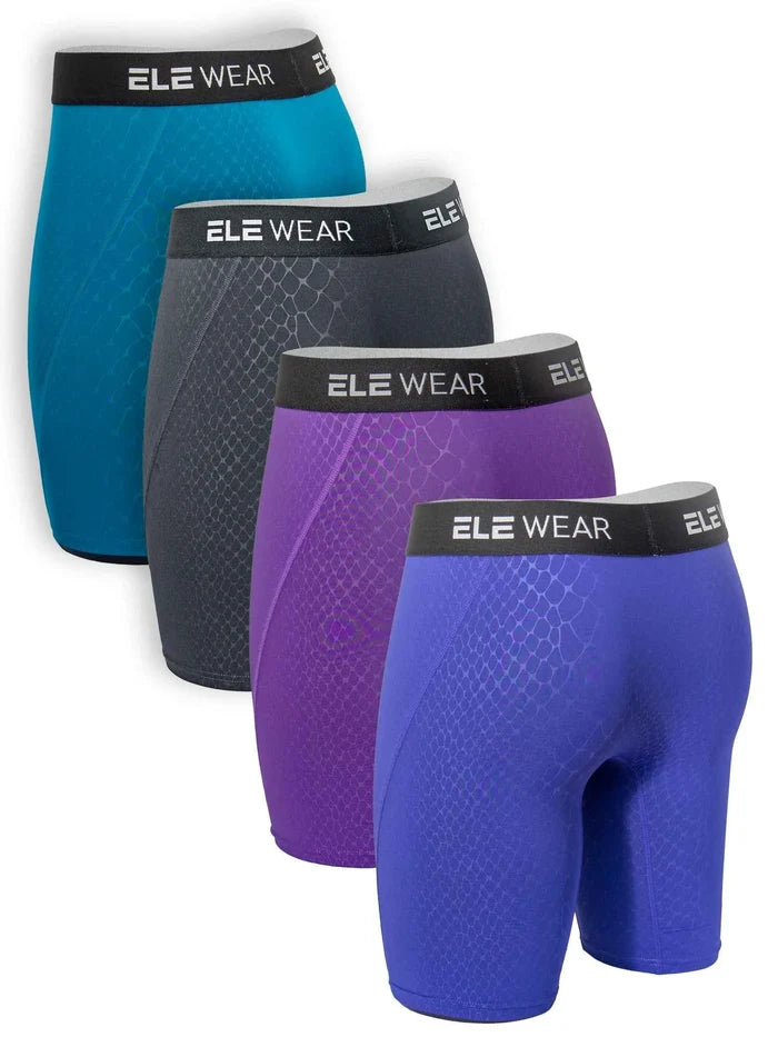 Men's breathable boxer shorts in plus size, ShopHub NZ men's underwear, comfortable and moisture-wicking fabric, front and back view