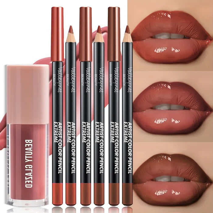 Set of four ShopHub NZ makeup lip products, featuring a variety of lip colors in a stylish 4-piece lip combo set.