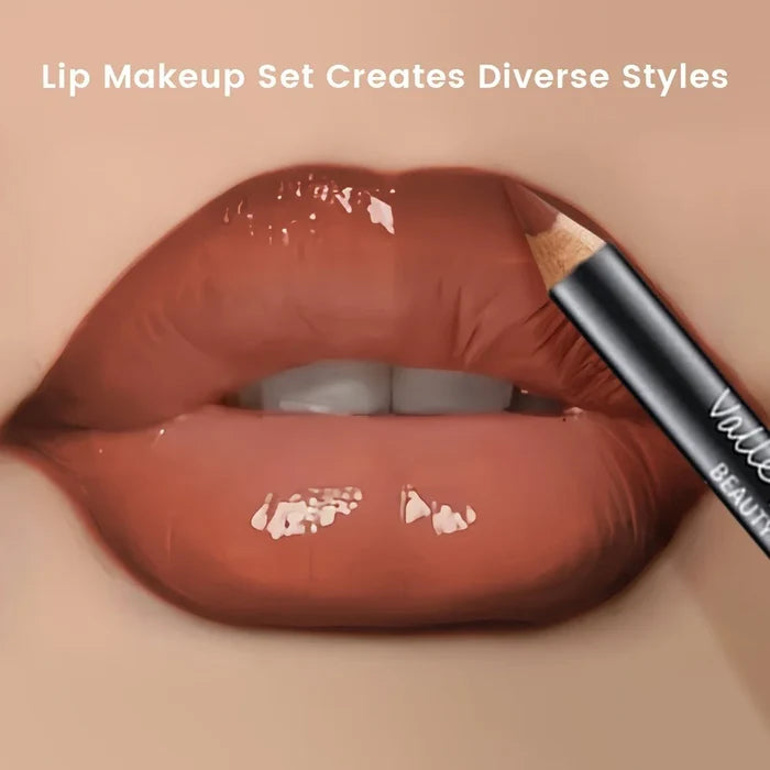 Set of four makeup lip products from ShopHub NZ's lip combo set, featuring various shades and finishes for a versatile look.