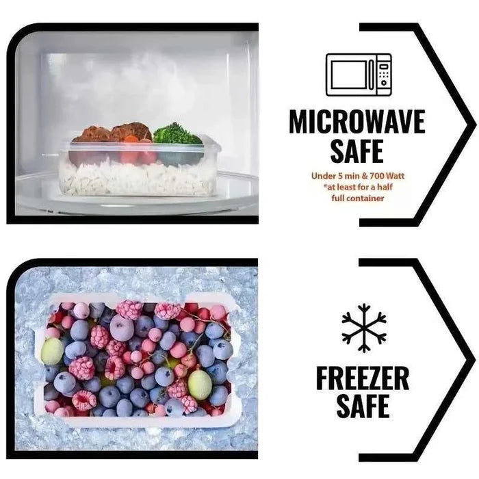 Set of four clear food storage containers with snap lids from ShopHub NZ, ideal for kitchen organization and meal prep.