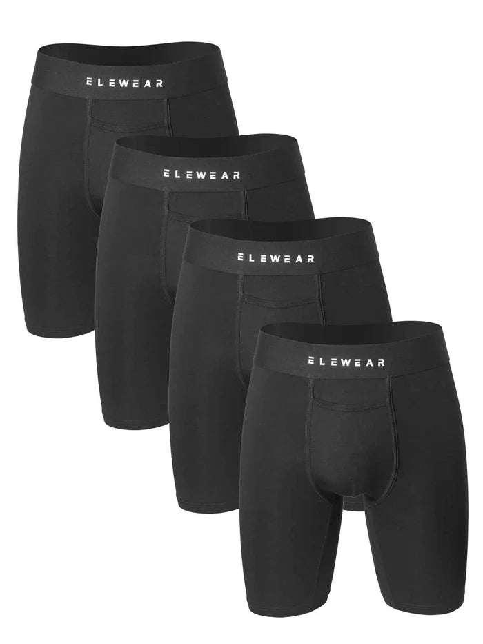 Men's modal boxer shorts by ShopHub NZ, set of 4 breathable underwear with front opening, soft and comfortable for everyday wear.