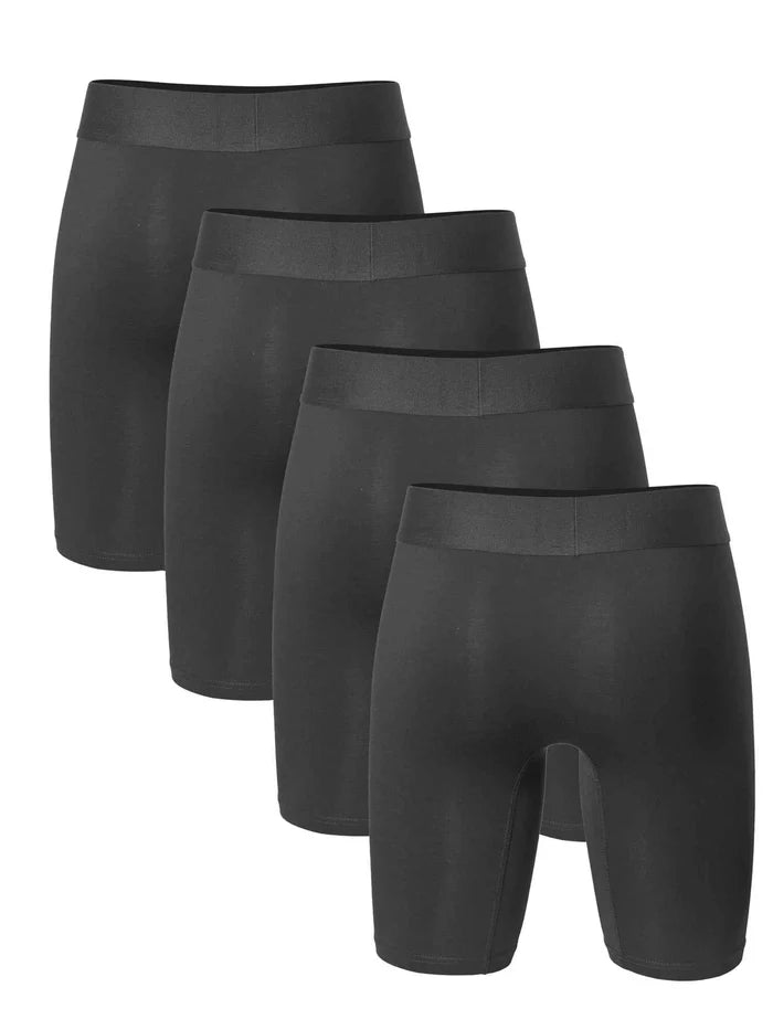 Men's Modal Boxer Shorts by ShopHub NZ, 4-pack, breathable underwear with convenient opening, comfortable fit and soft fabric.