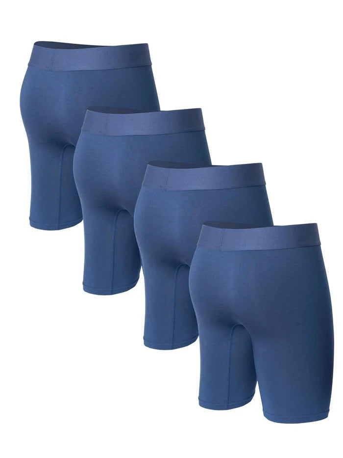 Men's breathable boxer shorts with front opening, 4-pack by ShopHub NZ, showcasing comfortable, lightweight underwear for men.
