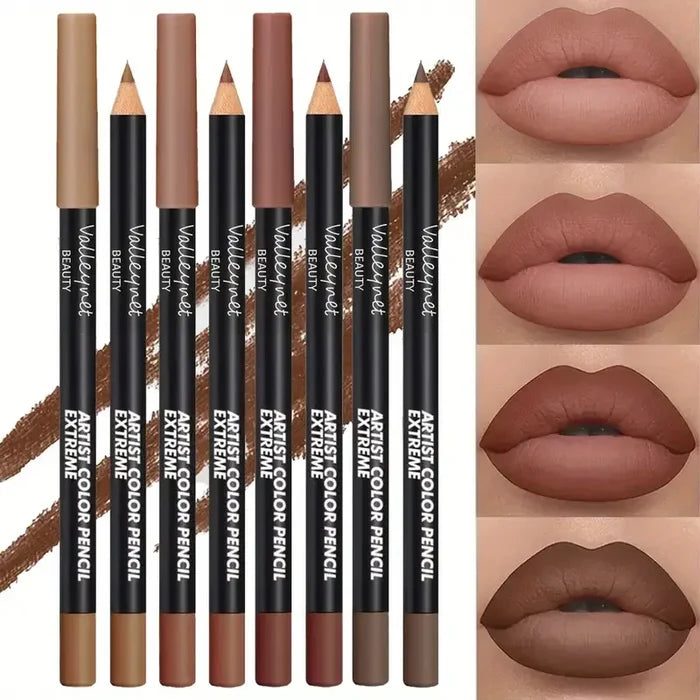 Set of four ShopHub NZ makeup lip and eyeliner pencils, featuring a variety of shades for precise application and defined looks.