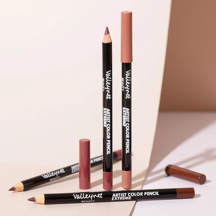 Set of four makeup lip and eyeliner pencils from ShopHub NZ, featuring various shades for defining lips and eyes.