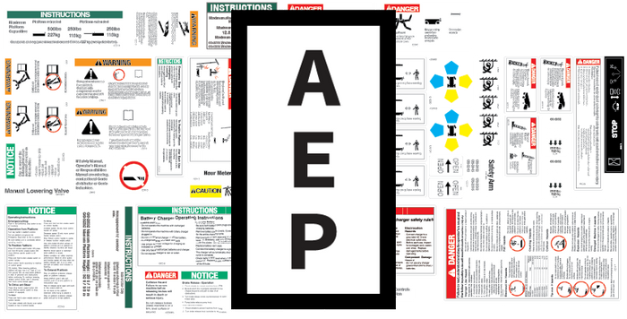 Genie 82708 Decal Kit-Safety-Gs-32&46 Plat