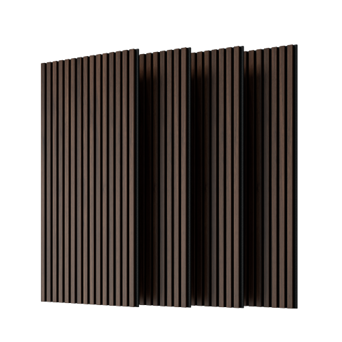 Acoustic Wood Slat Wall Panels, 2-Pack 3D Fluted Sound-Absorbing Panels, White Oak
