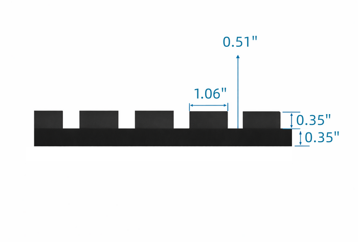 Acoustic Wood Slat Wall Panels, 4-Pack Sound-Absorbing Panels with Adhesive, Matte Black