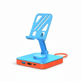 Techplus adjustable 3-in-1 Nintendo Switch stand with USB-C hub, 4K HDMI, and 100W PD charging ports on mobile phone stand