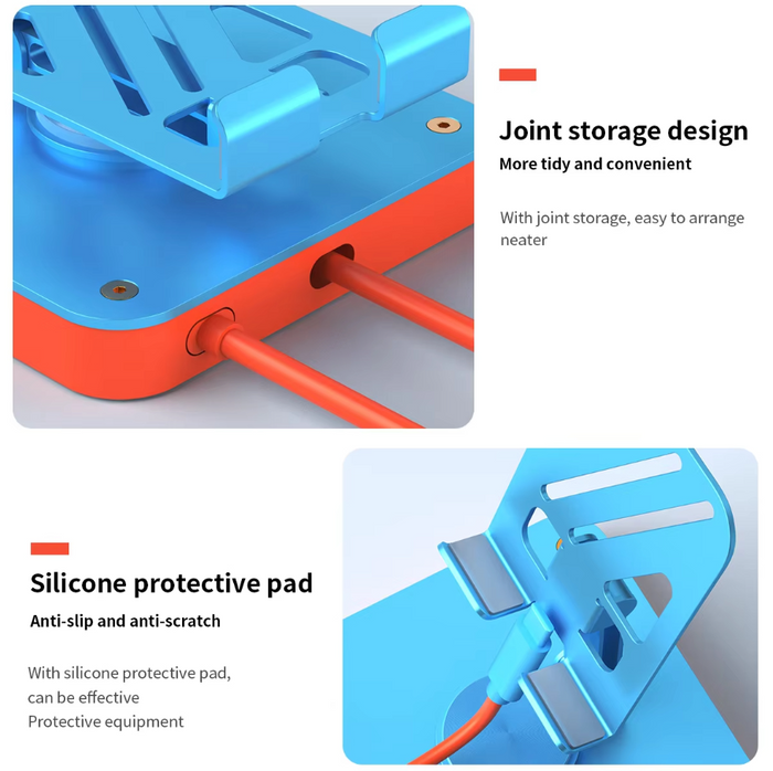 Techplus adjustable 3-in-1 Nintendo Switch stand with USB-C hub, 4K HDMI, and 100W PD charging port for mobile phones.