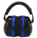 Adjustable industrial earmuffs from Mead's Supply & Equipment Outfitters in black with padded ear cushions for hearing protection.