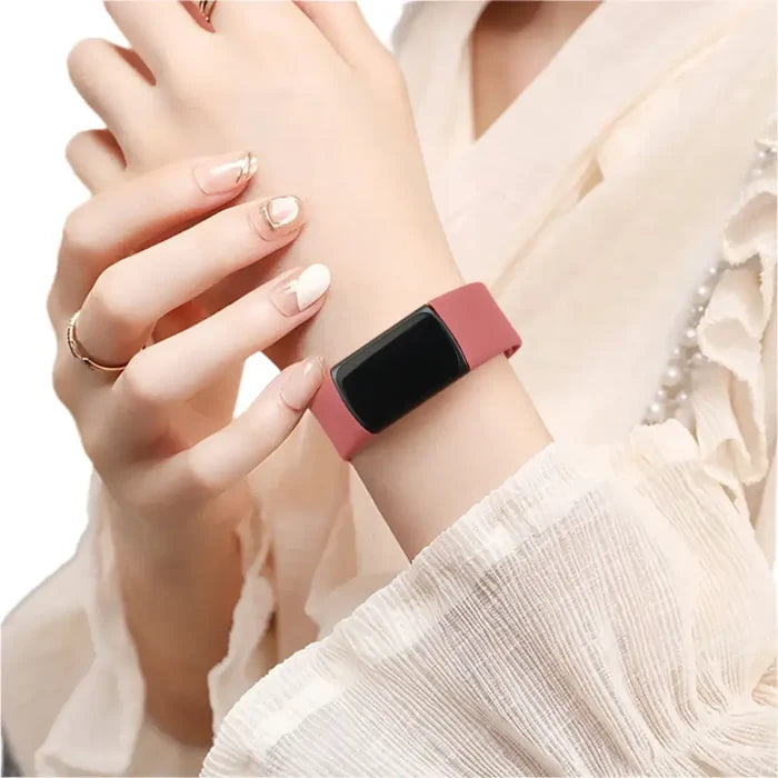 Habicare TWS adjustable Fitbit Charge 5/6 strap in various colors, featuring two sizes for a comfortable fit and stylish look.