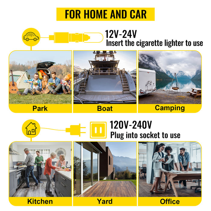 Adventure-Ready 10 Qt Portable 12V Car Fridge & Freezer with APP Control