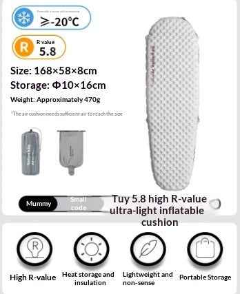 Mead's Supply & Equipment Outfitters air mattress mat with inflated surface, portable camping or guest bedding solution.