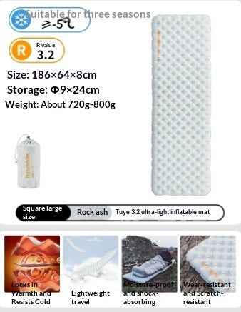 Mead's Supply & Equipment Outfitters air mattress mat lying flat, showing its durable, portable design for camping or outdoor use.