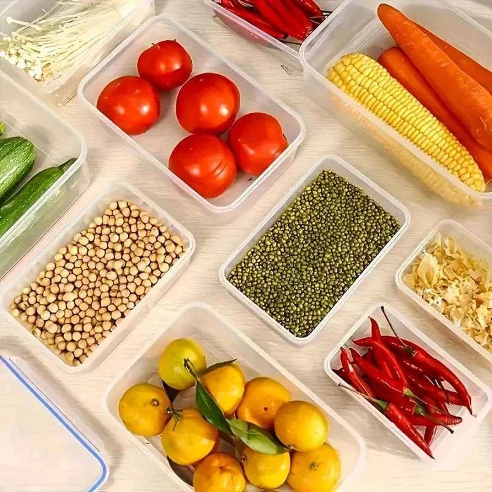 Set of four ShopHub NZ airtight food storage containers with secure lids, ideal for pantry organization and freshness.