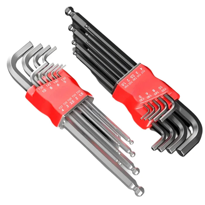 Habicare Allen Hex Wrench Screwdriver Set with sleeve, featuring five different models for versatile hex screw driving.