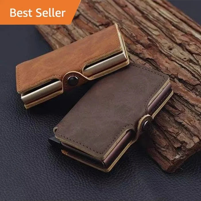 Anti Rfid Credit Card Holder Men Wallet Metal Smart Slim Thin Wallet Bank Credit Cardholder Case