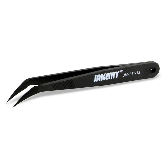 Set of three anti-static carbon fiber watch tool tweezers by That Watch Shop, ideal for delicate watch repairs and handling.