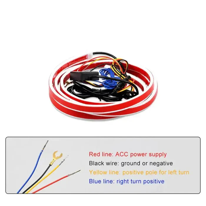 App-controlled LED car hood light strip, 12V HBC by Habicare, installed on vehicle, showcasing customizable lighting features.