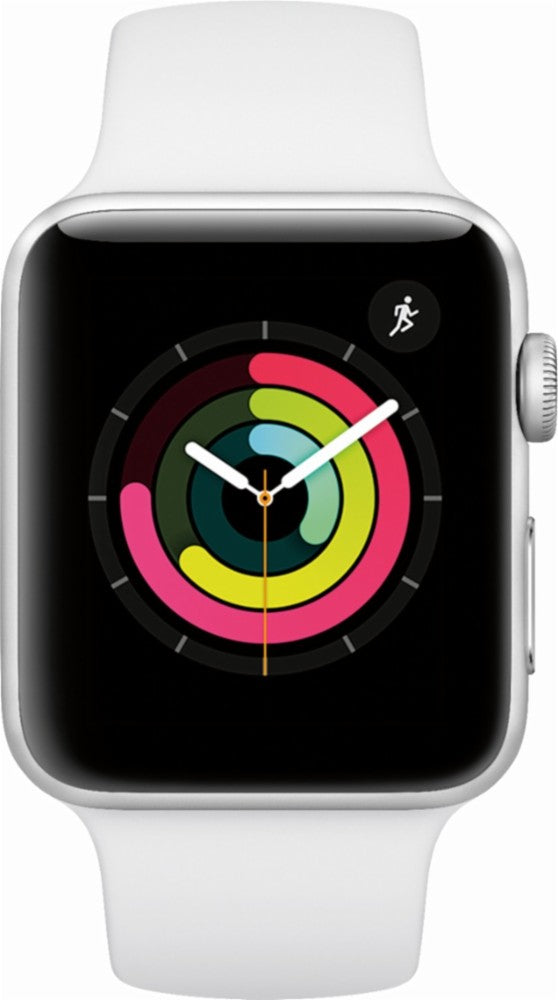 Apple Watch Series 3 GPS 42mm Silver Aluminum, White Sport Band